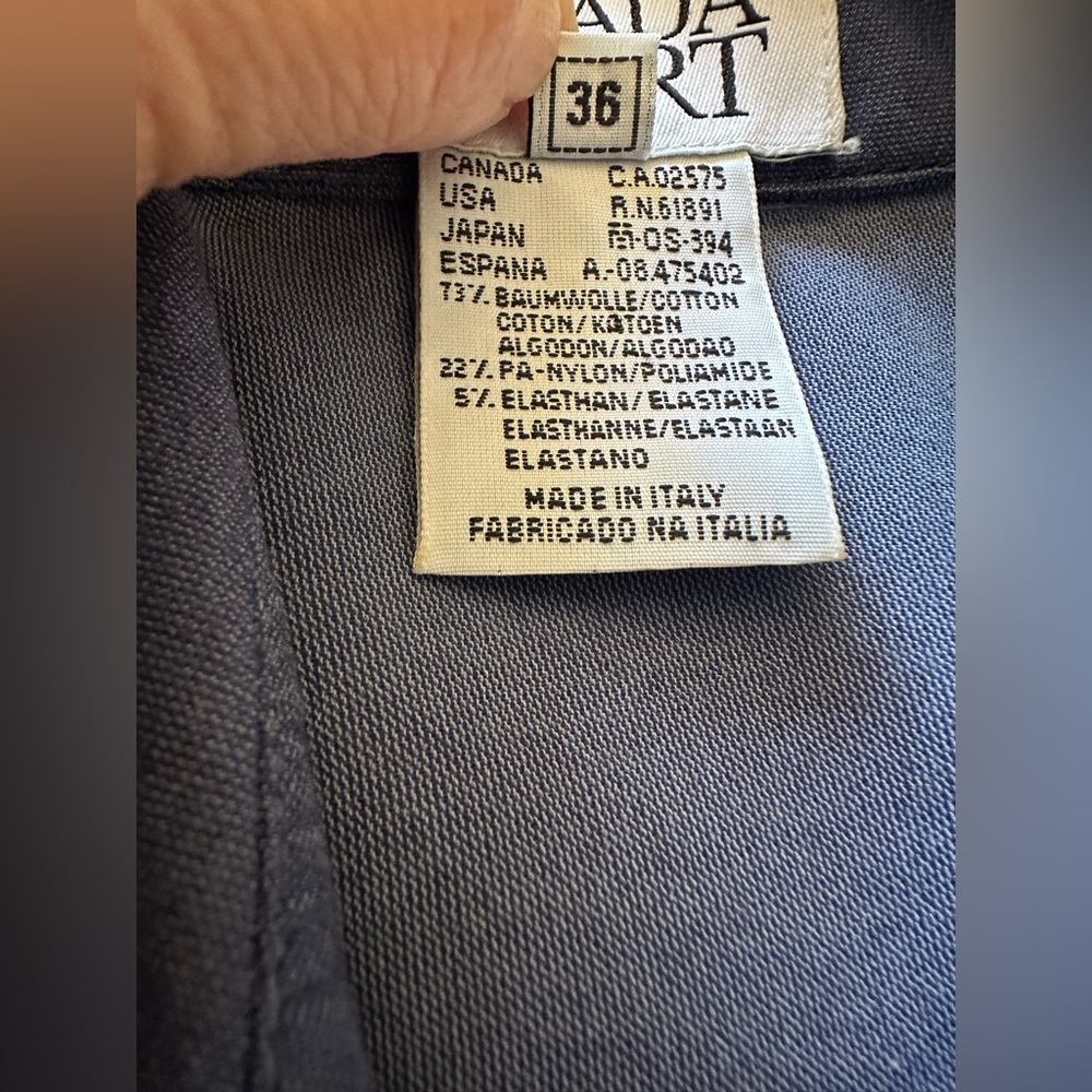 Escada Ruched Button-Up Shirt in blue - Picture 7 of 8